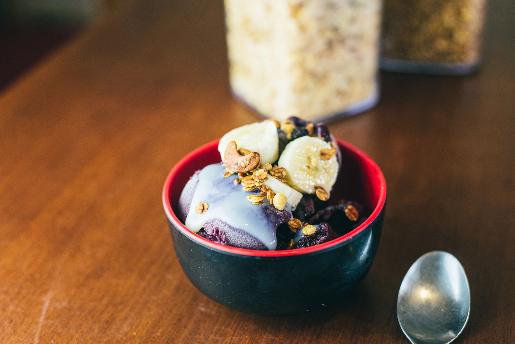 Acai bowl and lemonade concept